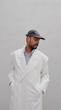 white longline overcoat