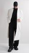 white longline overcoat