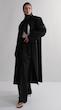 black longline overcoat