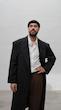 black longline overcoat