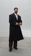 black longline overcoat