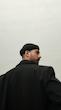 black longline overcoat