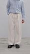 light cream straight-leg pleated pants
