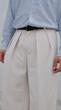 light cream straight-leg pleated pants