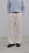 light cream straight-leg pleated pants