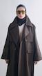 double breasted brown trenchcoat