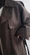 double breasted brown trenchcoat
