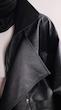 double collar leather jacket