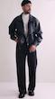 double collar leather jacket