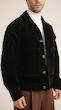 black suede double pocket jacket