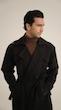 classic black trenchcoat