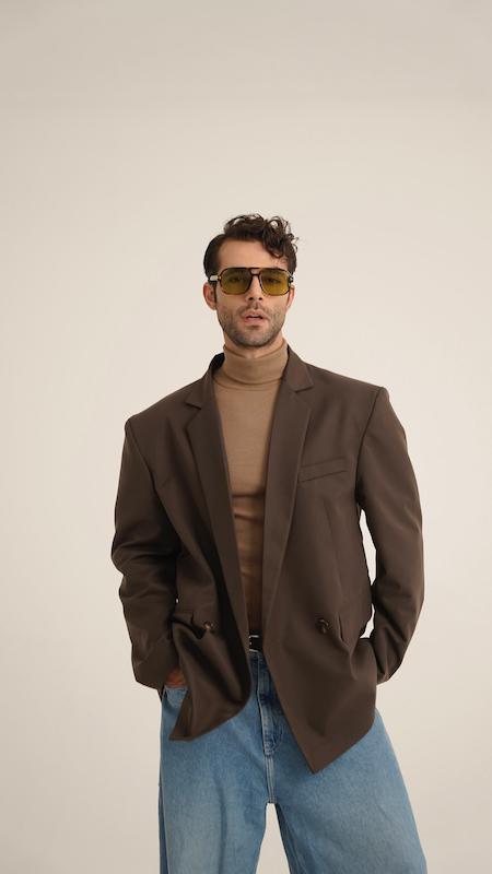 oversized mocha blazer