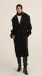 black classic wool overcoat
