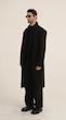 black classic wool overcoat