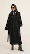 double breasted wool overcoat with belt