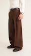 brown wide-leg pants