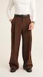 brown wide-leg pants