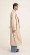 longline sand leather trenchcoat