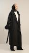 single-cape black trenchcoat 
