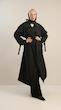 single-cape black trenchcoat 