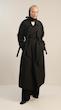 single-cape black trenchcoat 