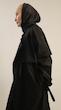 single-cape black trenchcoat 