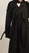 single-cape black trenchcoat 