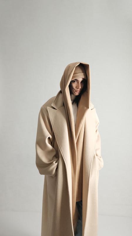 creamy blazer overcoat