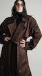 suede brown trenchcoat