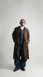 suede brown trenchcoat