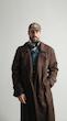 suede brown trenchcoat