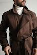 suede brown trenchcoat
