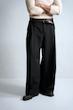 black wide-leg pants