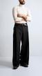 black wide-leg pants