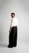 black wide-leg pants
