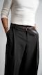 black wide-leg pants