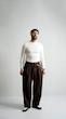 brown classic trousers