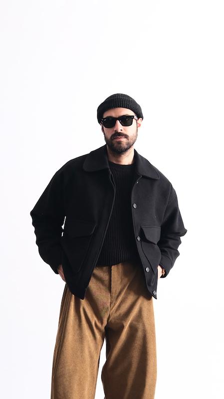 double pocket wool jacket
