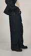 dark blue denim trousers