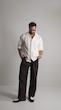 double collar white shirt