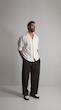 double collar white shirt