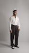 double collar white shirt