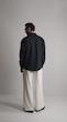 dark blue single pocket linen shirt