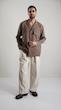 single pocket mocha shirt