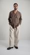 single pocket mocha shirt