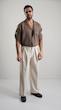 single pocket mocha shirt