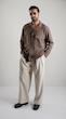 single pocket mocha shirt