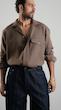 single pocket mocha shirt