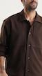 brown classic overshirt
