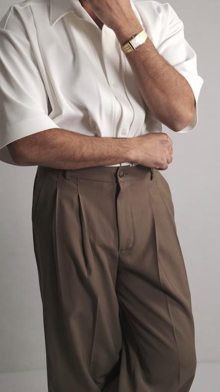 straight-leg khaki pants